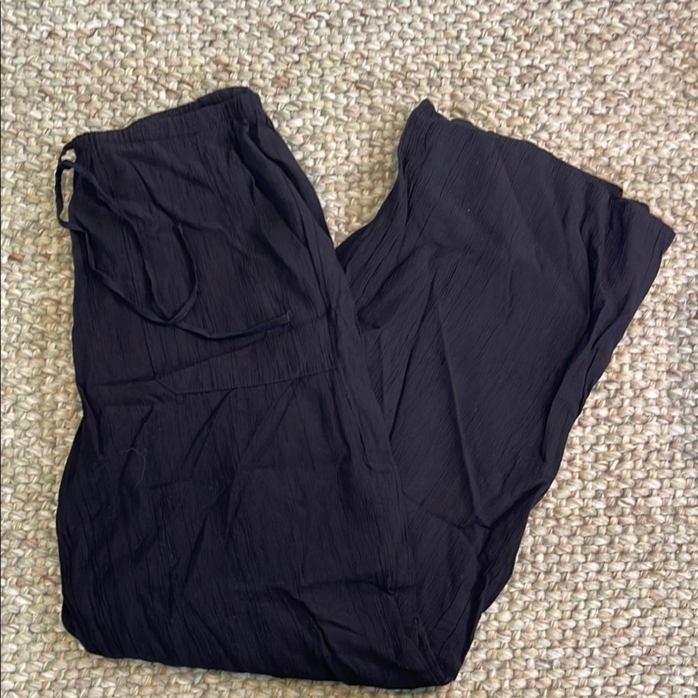 ZARA BLACK WIDE LEG FLOWY PANTS SIZE SMALL